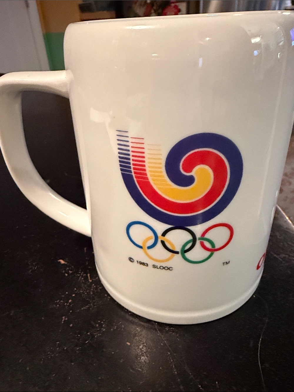 Vintage 1988 Seoul Olympics Hodori Tiger Baseball Mug SLOOC Korea